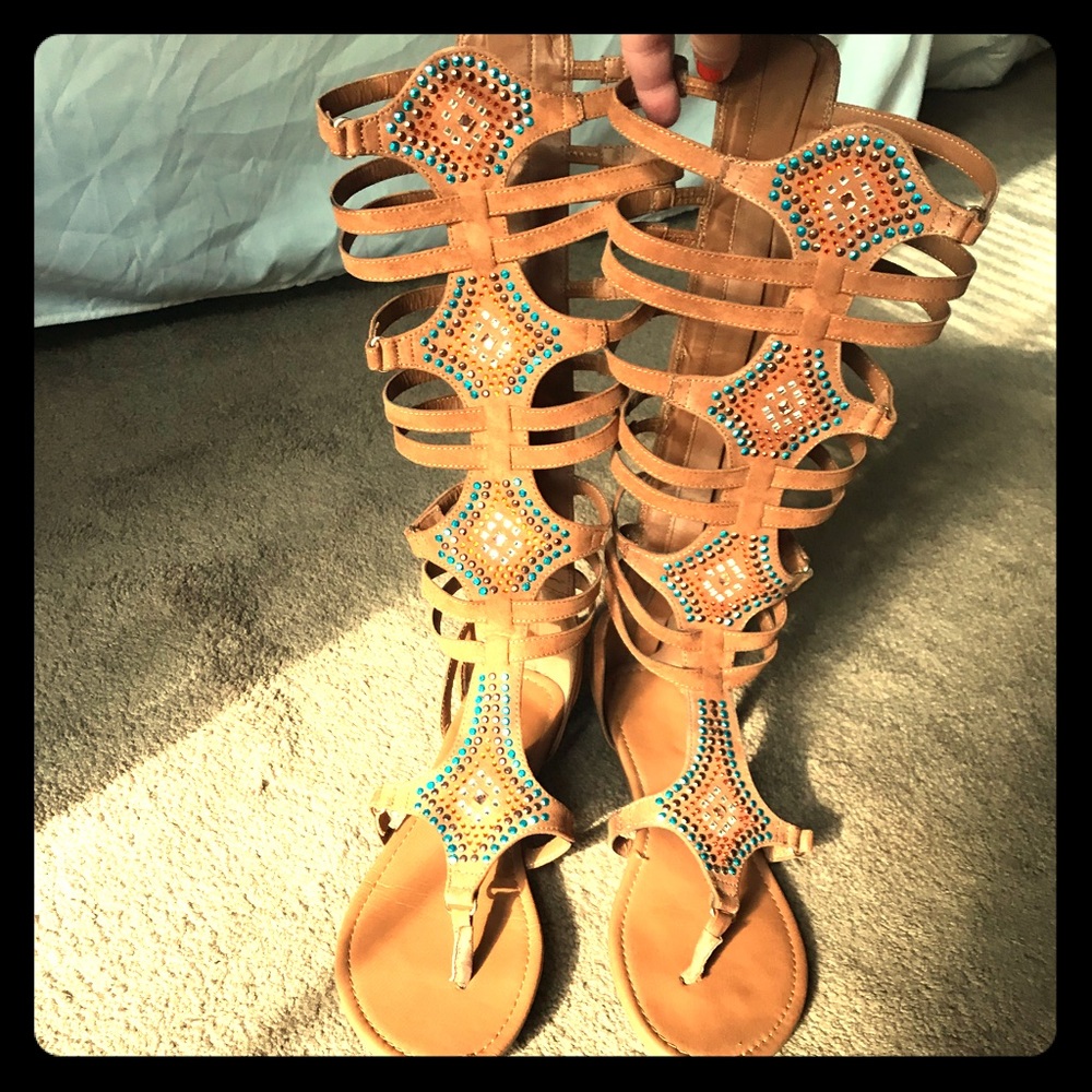 Cute Gladiator Sandals with rhinestone details